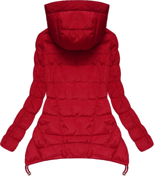 KURTKA Z WYDŁUŻONYMI BOKAMI CZERWONA (XW562X)