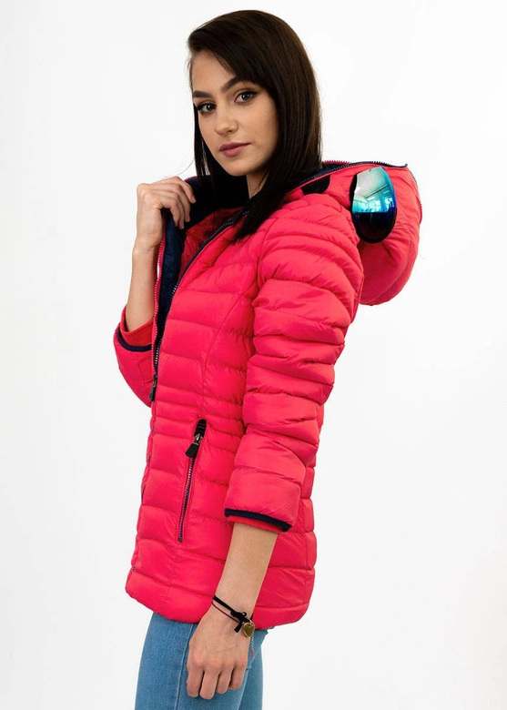 KURTKA DAMSKA ZIMOWA Z GOGLAMI RÓŻOWA (CX582W)