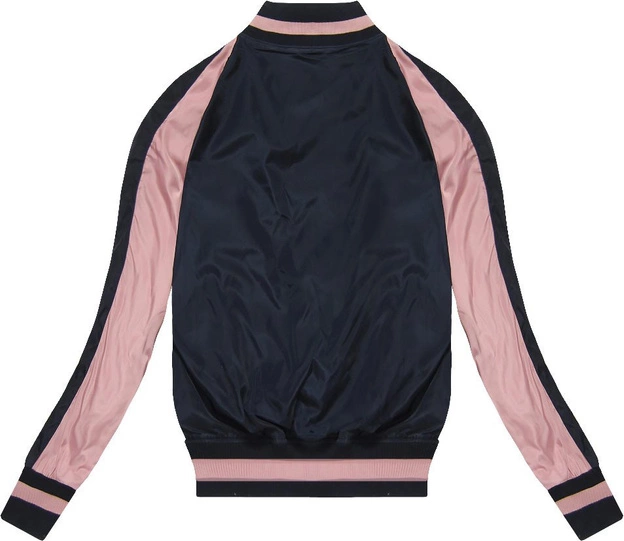 KURTKA BOMBERKA Z NASZYWKAMI GRANATOWA (W555)