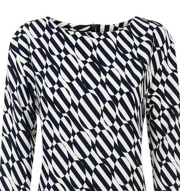 TUNIKA Z WIĄZANIEM GRANATOWO-BIAŁA (GOOD24)