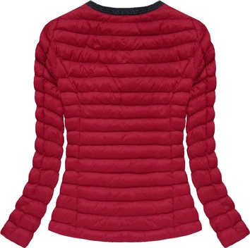 KURTKA Z ELEMENTAMI JEANSU CZERWONA (7163)