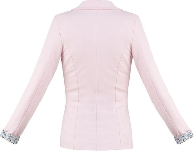 DZIANINOWA MARYNARKA PUDROWY RÓŻ (6097BIG)