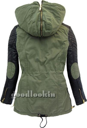 PARKA ZIMOWA Z PODPINKĄ ZIELONA GO-START (2M90W)