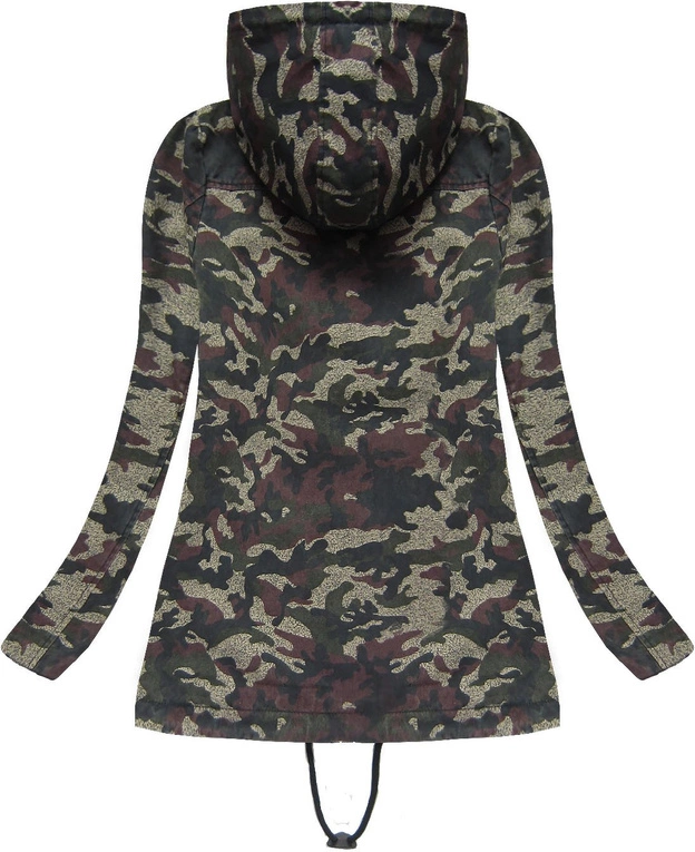 BAWEŁNIANA PARKA Z KAPTUREM ZIELONA (1723)