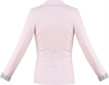 DZIANINOWA MARYNARKA PUDROWY RÓŻ (6097BIG)