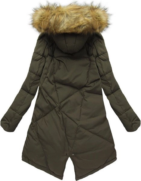 PARKA Z PUCHEM NATURALNYM KHAKI (8074)