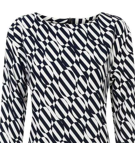 TUNIKA Z WIĄZANIEM GRANATOWO-BIAŁA (GOOD24)