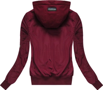 KURTKA BOMBER Z KAPTUREM BORDOWA (W02)
