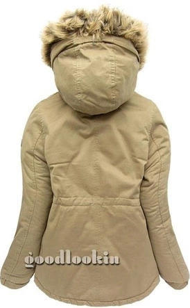 BEŻOWA PARKA ZIMOWA CATARINA (AT103)