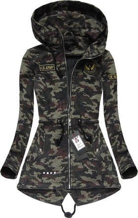 BAWEŁNIANA PARKA Z KAPTUREM ZIELONA (1721)