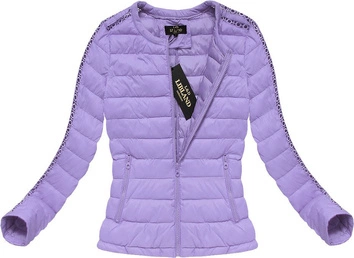 KURTKA Z AŻUROWYMI WSTAWKAMI WRZOSOWA (7185)