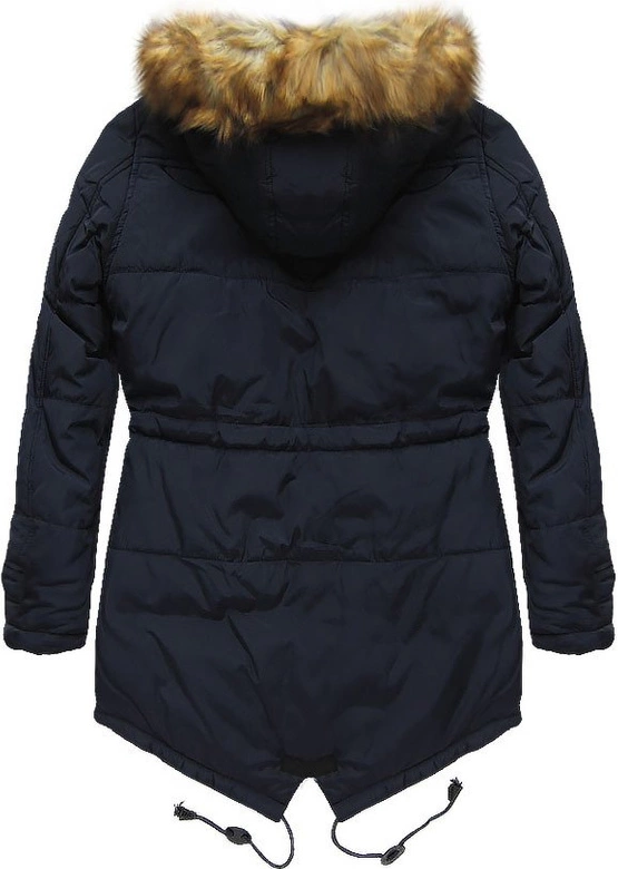 MĘSKA KURTKA ZIMOWA Z KAPTUREM GRANATOWA (M556)