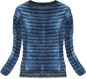 NIEBIESKA KURTKA IMITUJĄCA JEANS (7182)