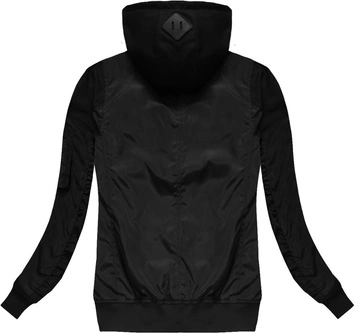 KURTKA BOMBER Z KAPTUREM CZARNA (M07)