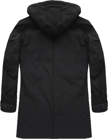 PARKA ZIMOWA Z PUCHEM NATURALNYM CZARNA (5018)