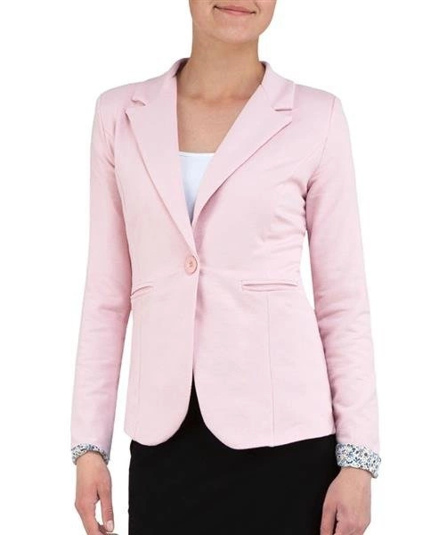 DZIANINOWA MARYNARKA PUDROWY RÓŻ (6097BIG)