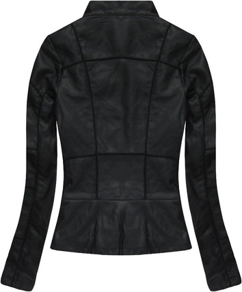 KURTKA Z PRZESZYCIAMI CZARNA (21704)