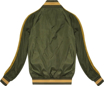 KURTKA BOMBERKA Z NASZYWKAMI ZIELONA (XW556X)