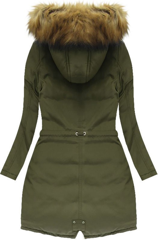 GRUBA PARKA ZIMOWA DAMSKA KHAKI (W710)