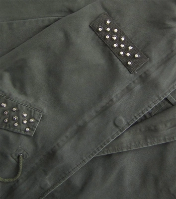 BAWEŁNIANA PARKA Z NITAMI KHAKI (7067)