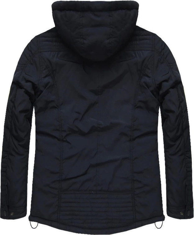 MĘSKA KURTKA ZIMOWA Z KAPTUREM GRANATOWA (M560)