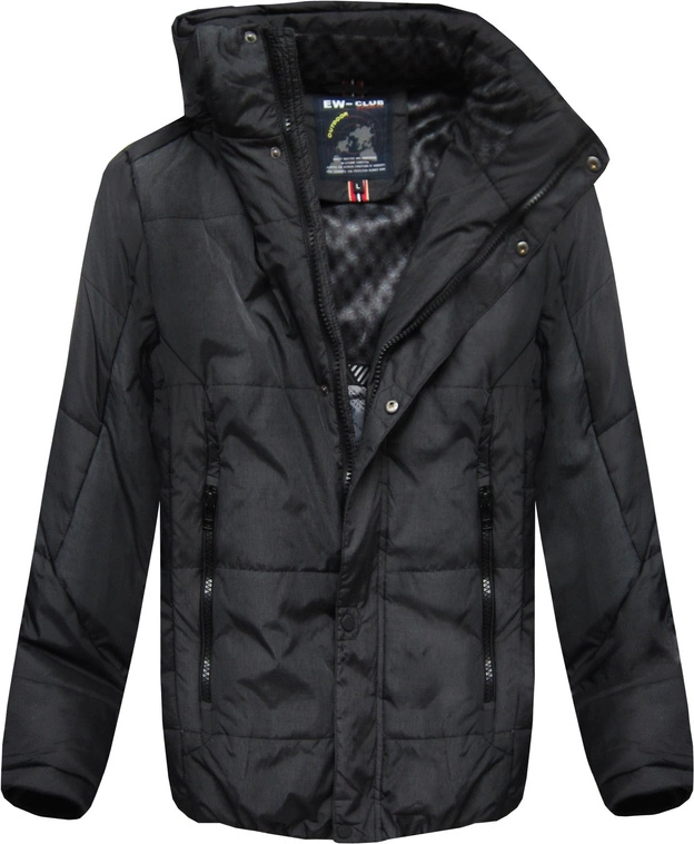 KURTKA ZIMOWA Z KAPTUREM GRAFITOWA (607)