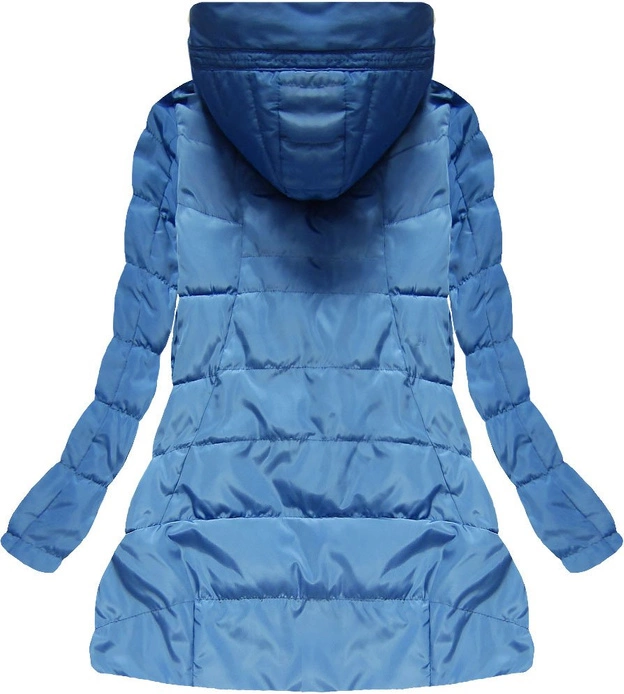 PIKOWANA KURTKA Z KAPTUREM NIEBIESKA (1720)