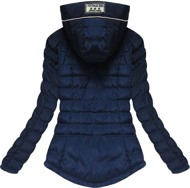 KURTKA Z KAPTUREM GRANATOWA (W568-1)