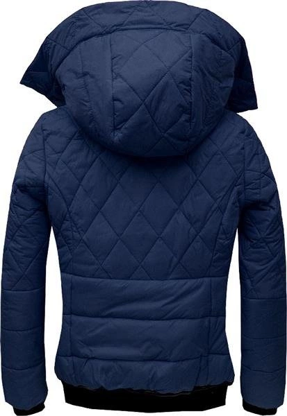 PIKOWANA KURTKA ZIMOWA GRANATOWA (L29B)