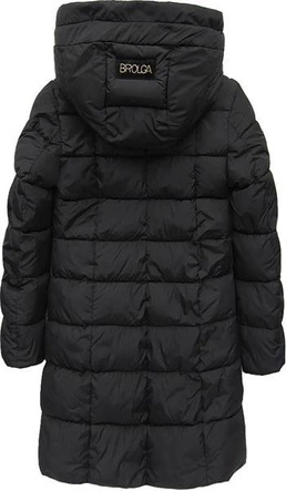 CZARNA KURTKA Z ZAMKIEM NA BOK (8018)