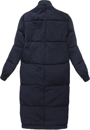 PŁASZCZ ZIMOWY Z PUCHEM NATURALNYM GRANATOWY (8068)