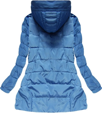 PIKOWANA KURTKA Z KAPTUREM NIEBIESKA (1720)