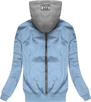 KURTKA BOMBER Z KAPTUREM BŁĘKITNA (XW560X)