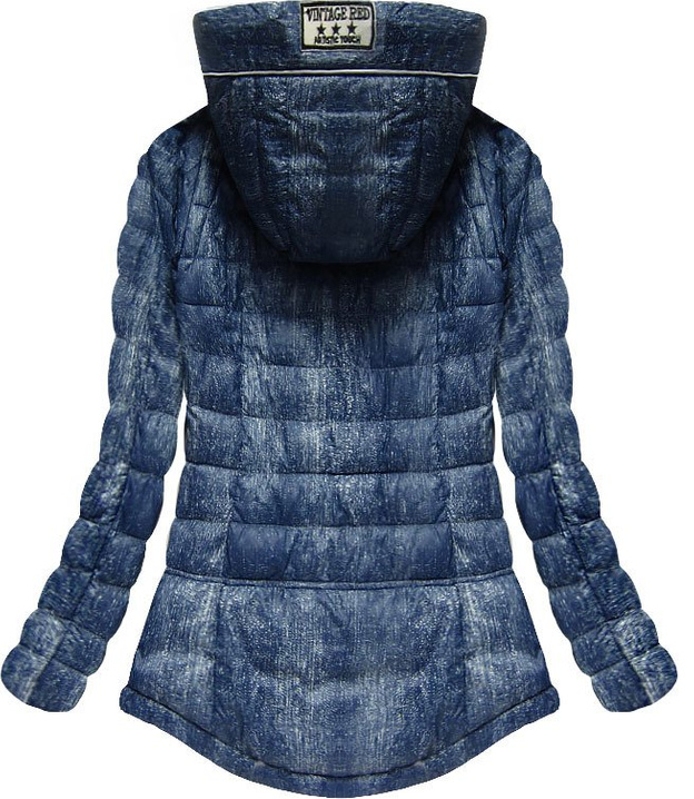 KURTKA IMITUJĄCA JEANS CIEMNONIEBIESKA (W568)