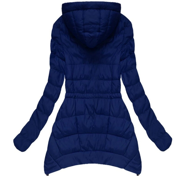 GRANATOWA KURTKA Z NASZYWKAMI (W507)