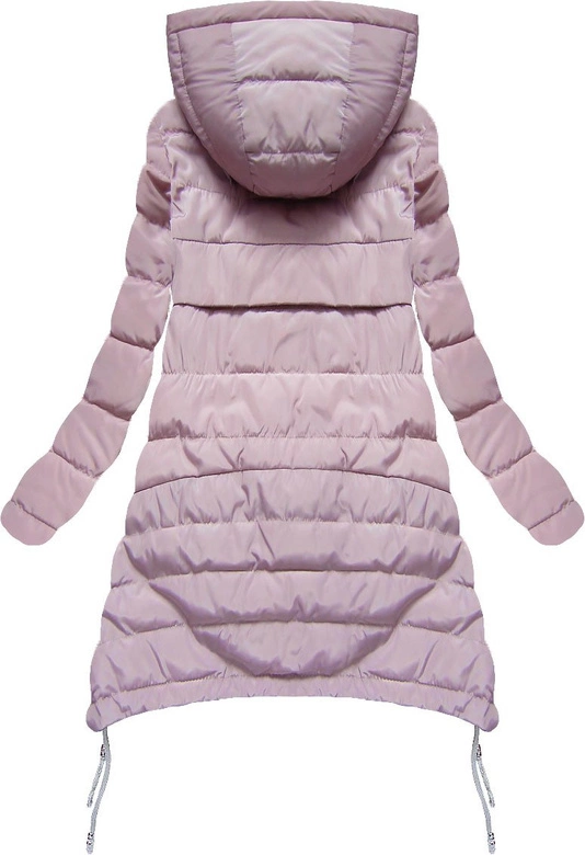 PIKOWANA KURTKA Z KAPTUREM BRUDNY RÓŻ (1710)