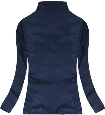 DWUSTRONNA KURTKA W KWIATKI GRANATOWA (4475)