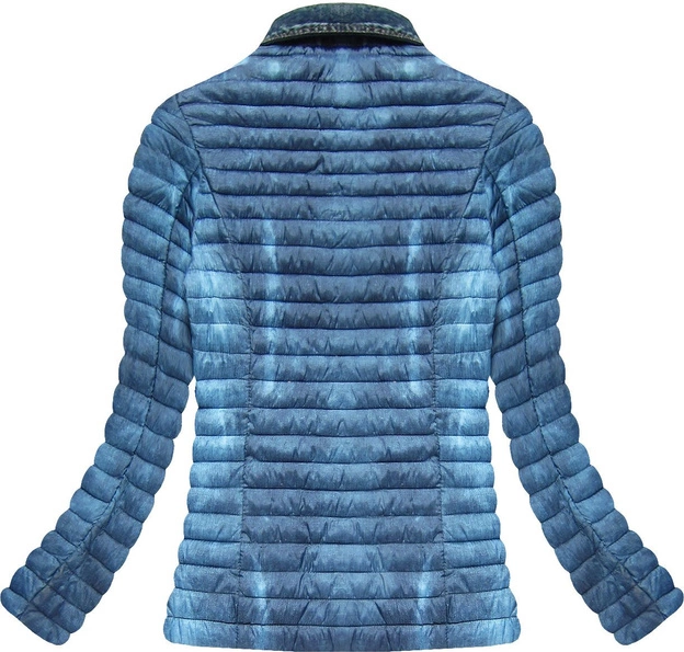 NIEBIESKA KURTKA IMITUJĄCA JEANS (7183)