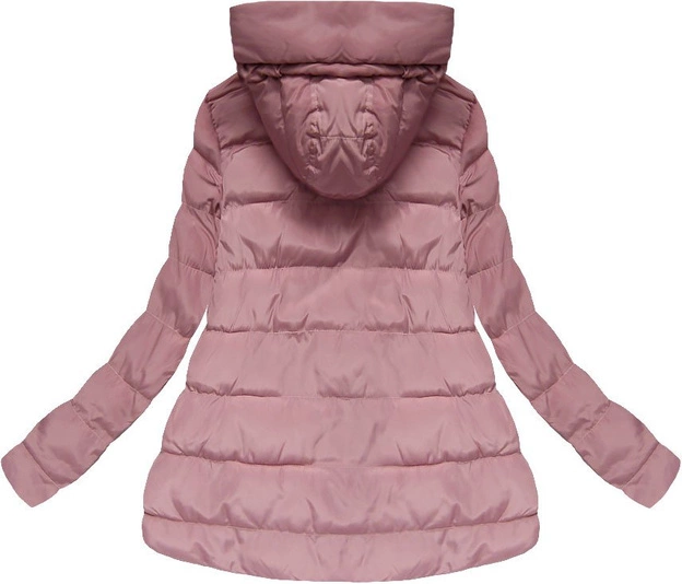 KURTKA Z KAPTUREM RÓŻOWA (W585)