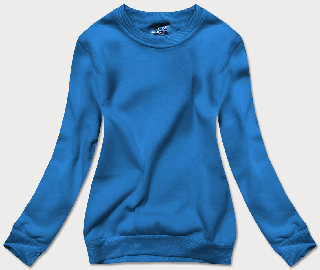 Bluza dresowa damska ze ściągaczami niebieska (w01-16)