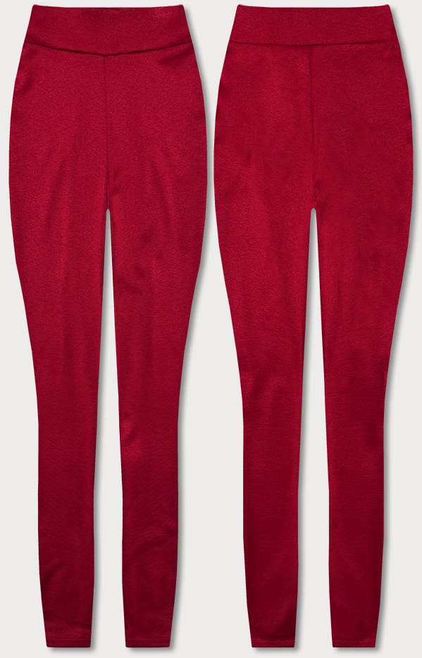 Bawełniane legginsy damskie czerwone (YW1001-5)