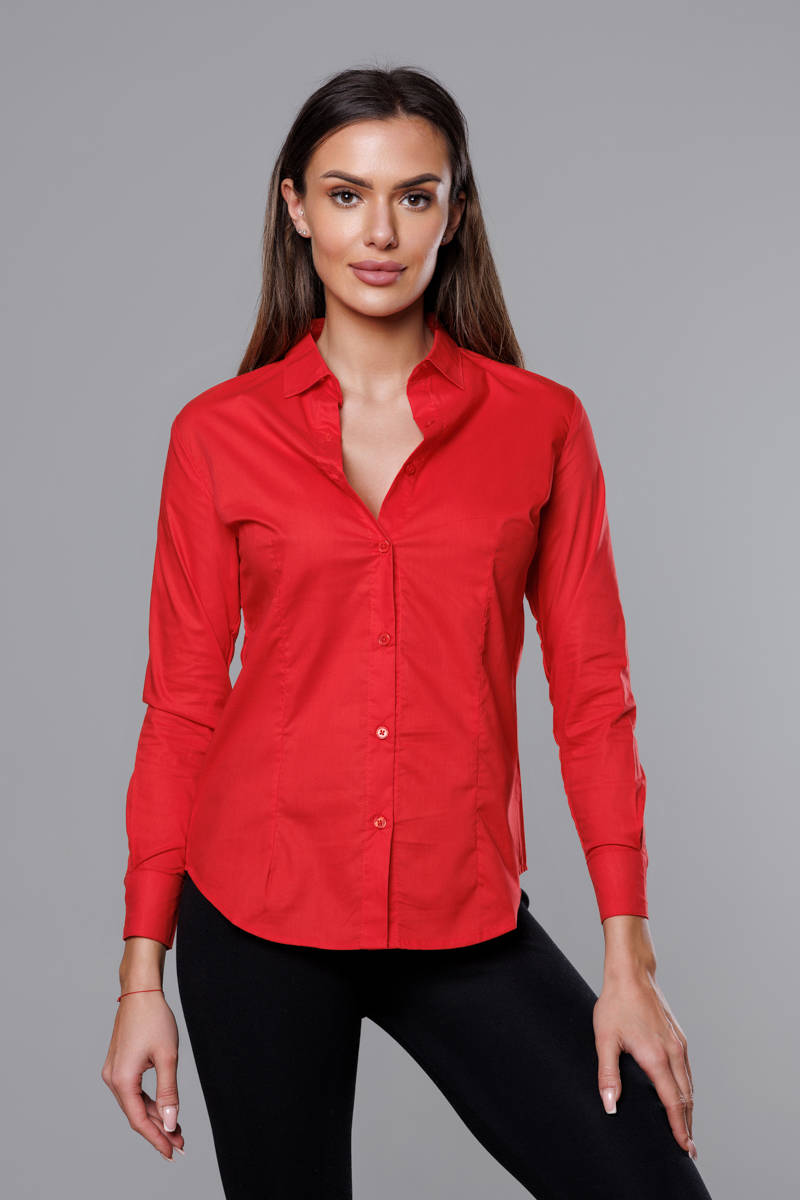 Klasyczna koszula damska czerwona (HH039-5)
