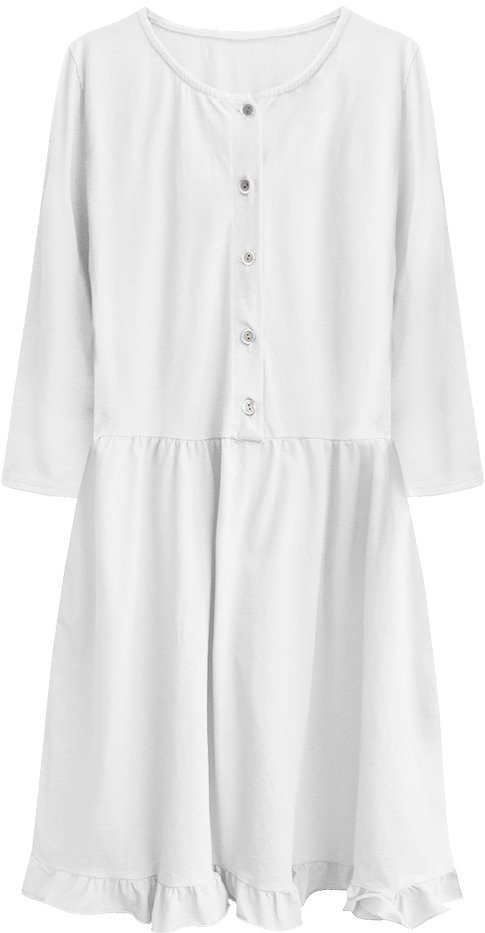 Bawełniana sukienka oversize biała (305art)
