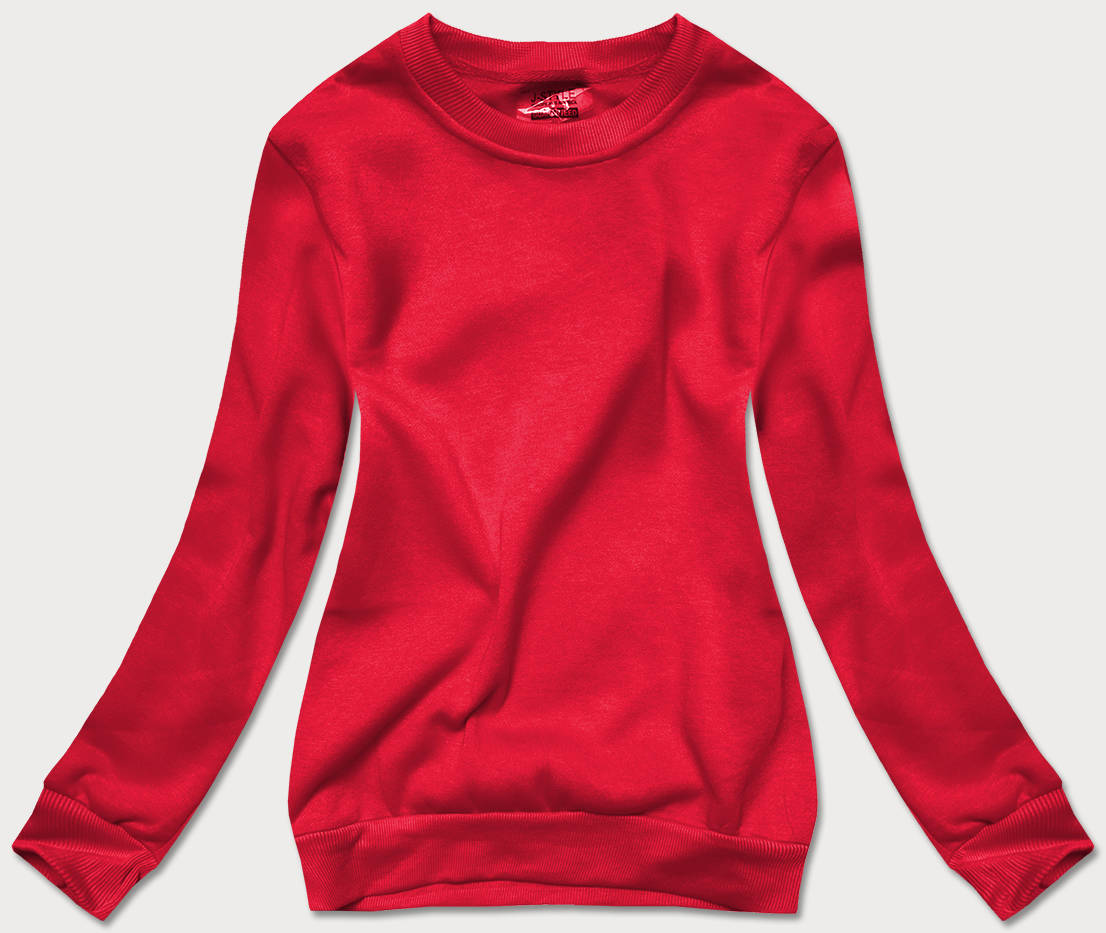 Bluza dresowa damska ze ściągaczami czerwona (w01-18)