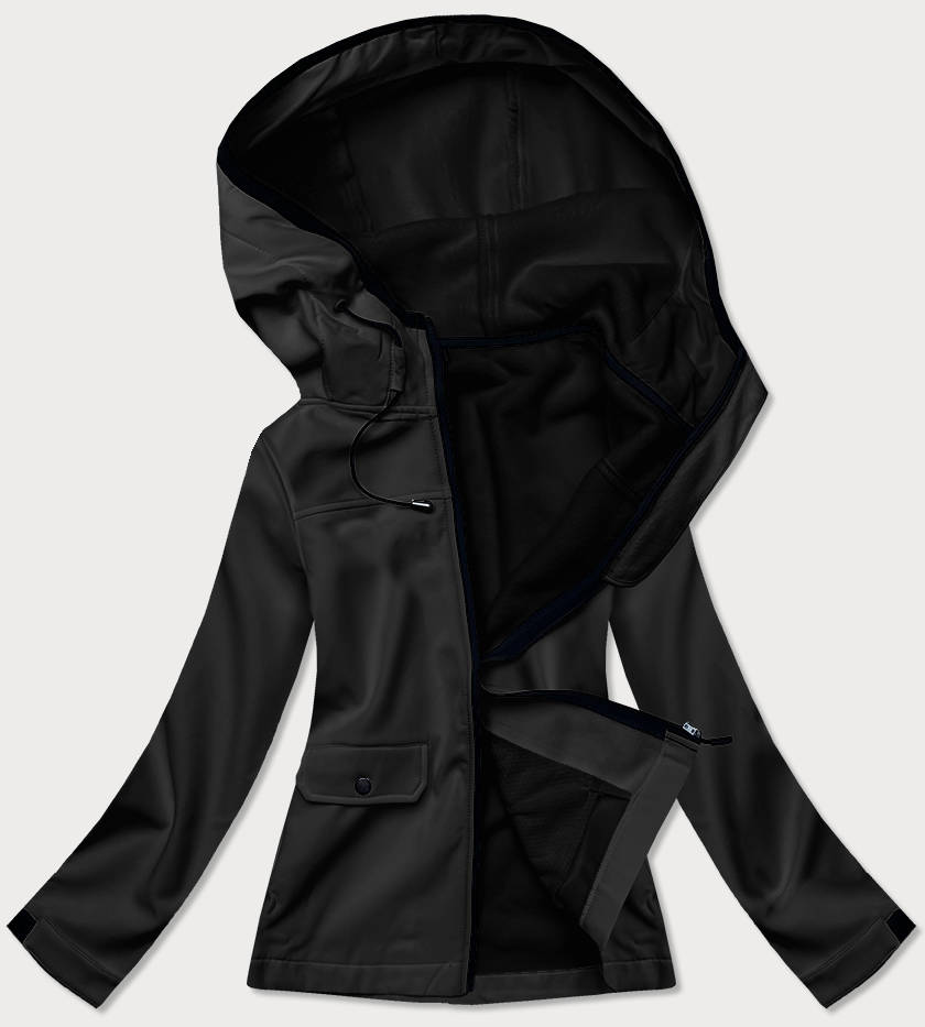 Damska kurtka sportowa typu softshell czarna (hd182-1)
