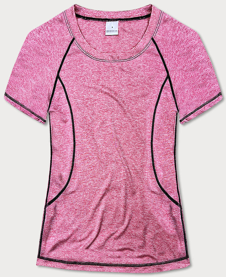 Sportowy t-shirt damski różowy (A-2158)