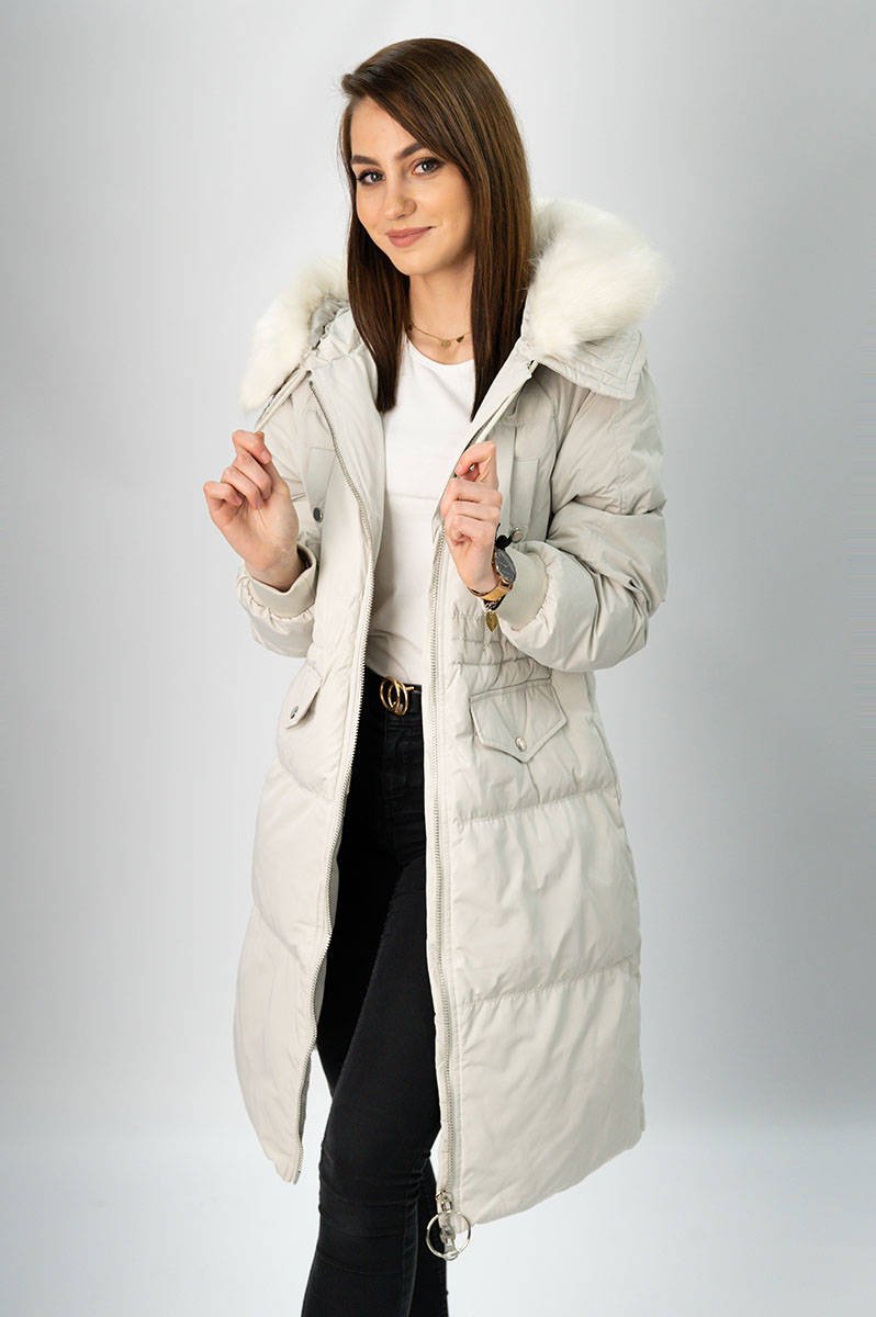 Moda Płaszcze Płaszcze zimowe Malvin P\u0142aszcz zimowy jasnoszary Melan\u017cowy Styl klasyczny 