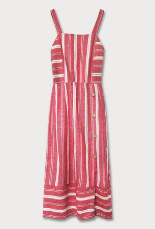 Bawełniana sukienka z guzikami czerwona (345art)