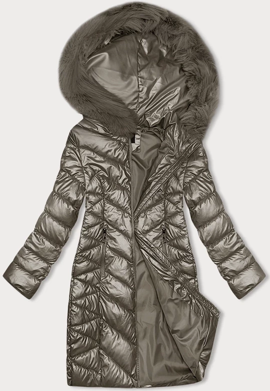 Pikowana zimowa kurtka damska J Style stare złoto (16M9100-403)