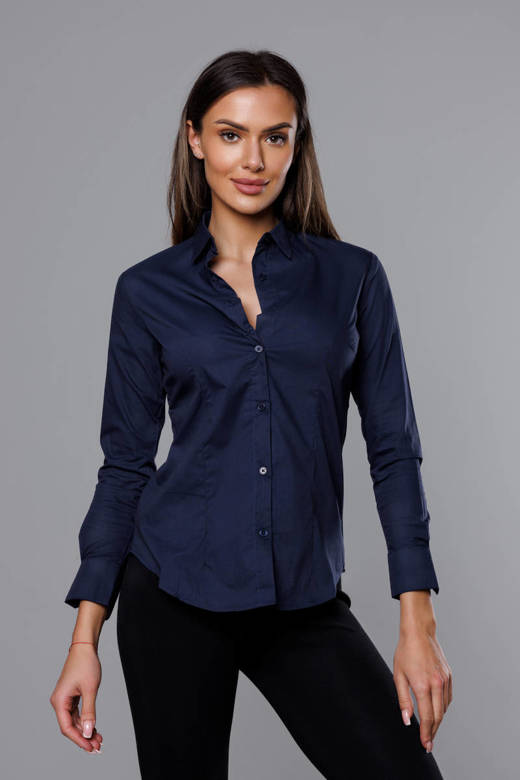 Klasyczna koszula damska ciemnoniebieska (HH039-50)
